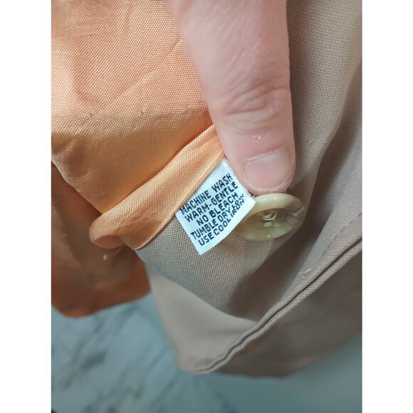 Vintage Women's double-breasted Trench Coat with Belt Size Medium Tan - Picture 3 of 5